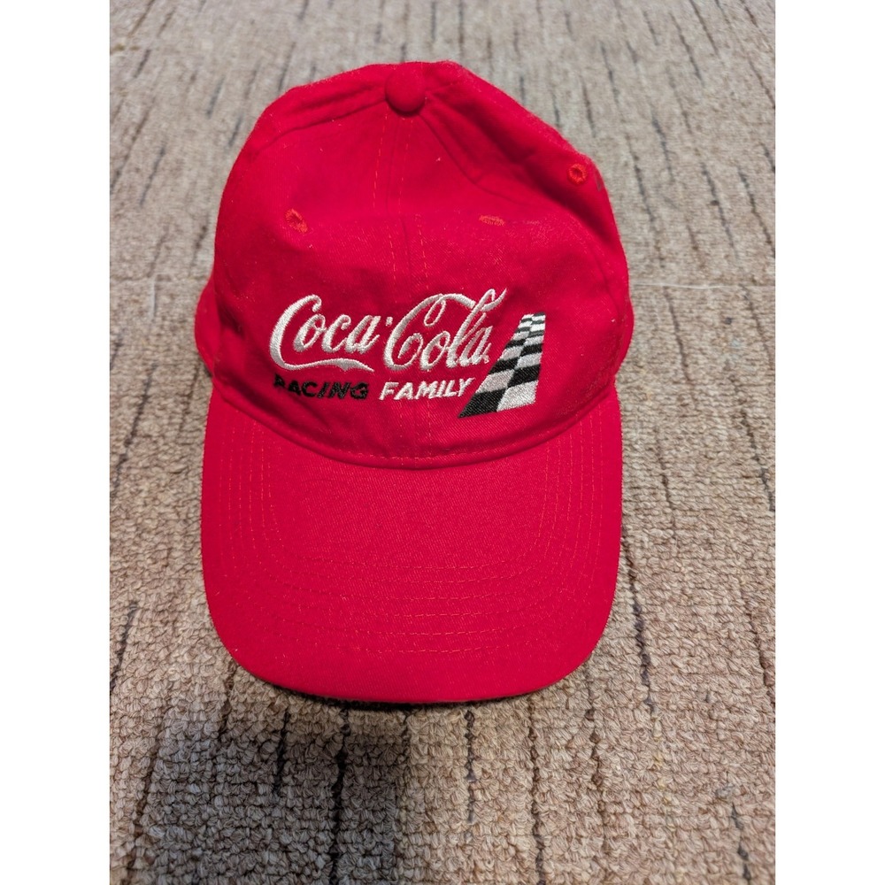 The Coca Cola Racing Family Hat Logo Embroidered Red Cap Adjustable
